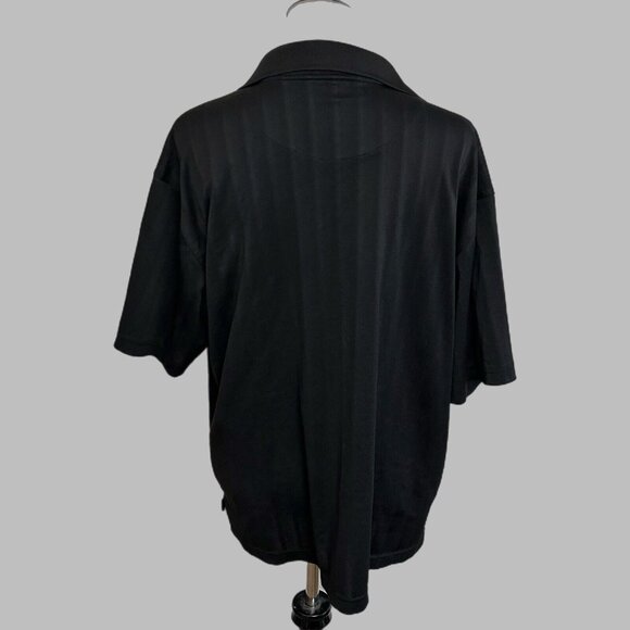 PGA Tour Golf Shirts Men LARGE Lot of 2 Black Tan Short Sleeve Polo Collared - Picture 11 of 16